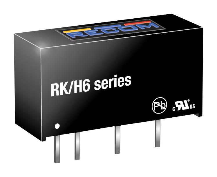 RK-2405S/H6 DC-DC CONVERTER, 5V, 0.2A RECOM POWER
