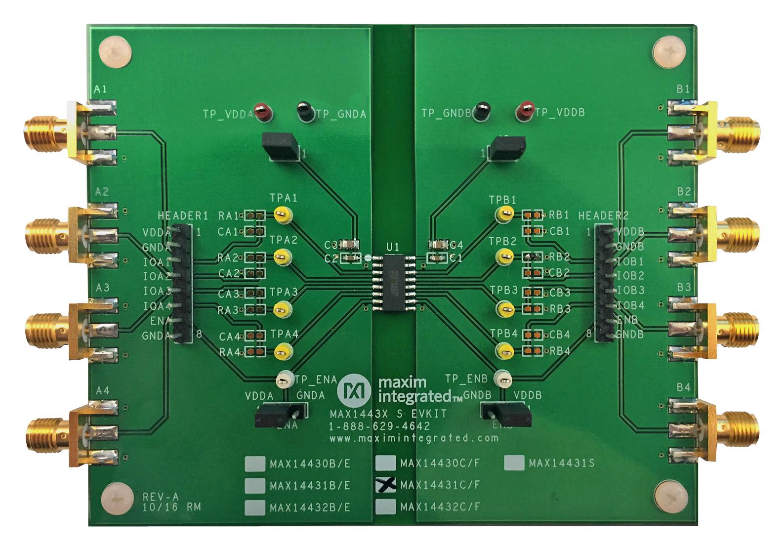 MAX14432FSEVKIT# EVAL BOARD, DIGITAL ISOLATOR MAXIM INTEGRATED / ANALOG DEVICES