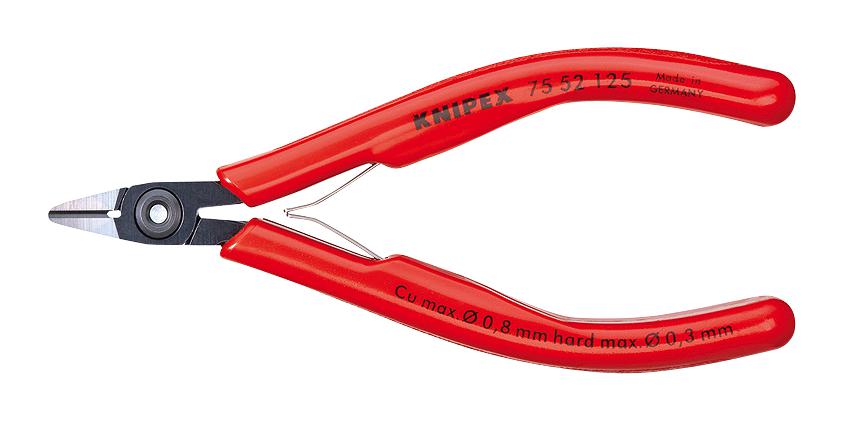 75 52 125 WIRE CUTTER, DIAGONAL, 0.8MM, 125MM KNIPEX