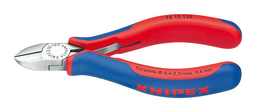 76 12 125 WIRE CUTTER, DIAGONAL, 2.5MM, 125MM KNIPEX