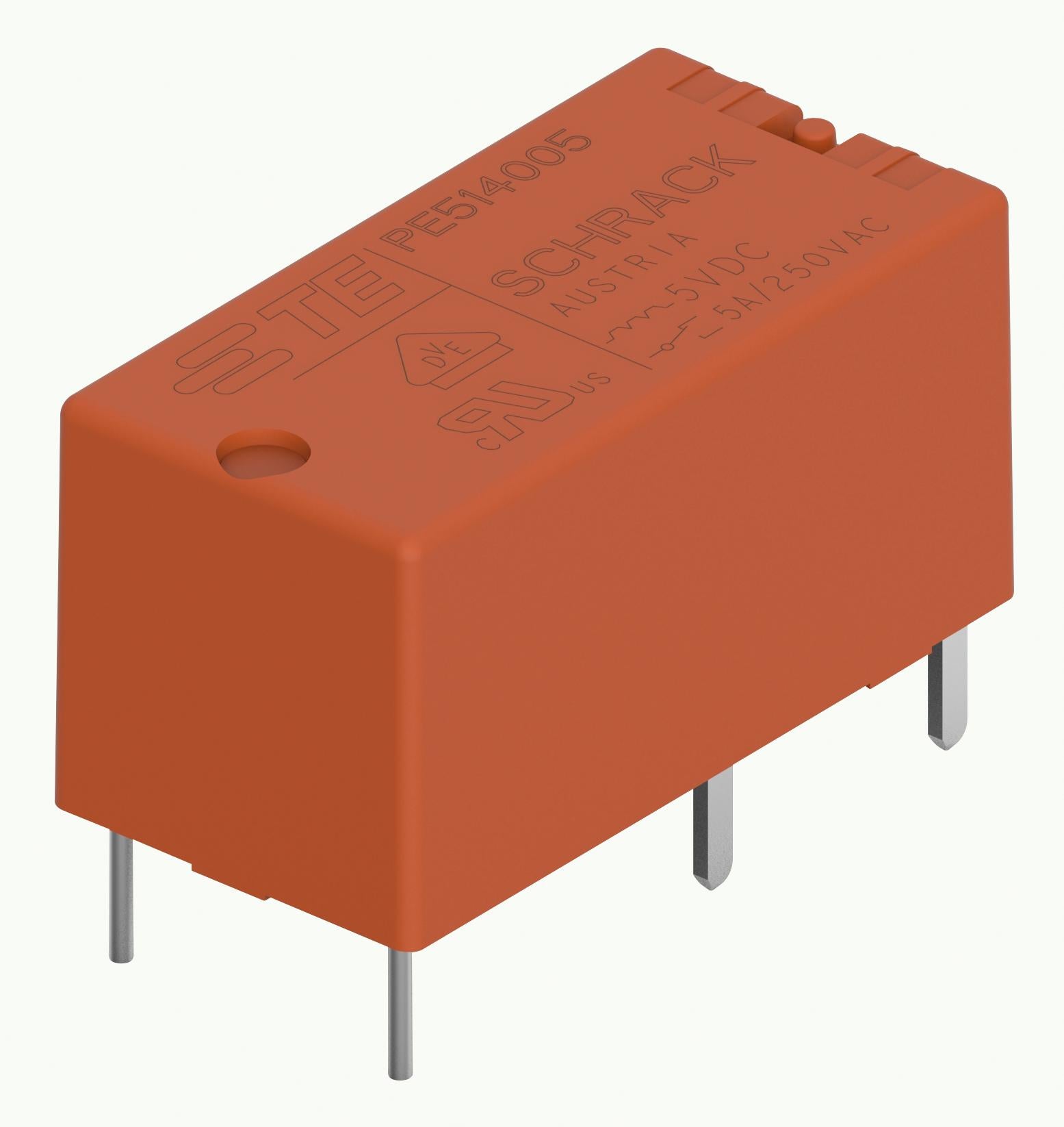 PE514005 POWER RELAY, SPDT, 5A, 250VAC, TH SCHRACK - TE CONNECTIVITY
