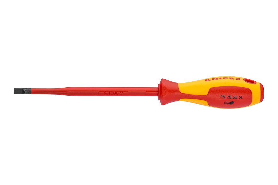 98 20 65 SL SLOTTED SCREWDRIVER, TIP 6.5MM, 262MM KNIPEX