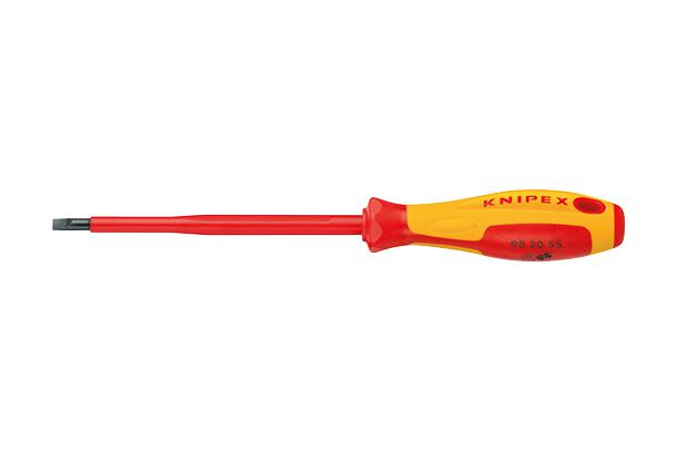 98 20 55 SL SLOTTED SCREWDRIVER, TIP 5.5MM, 232MM KNIPEX