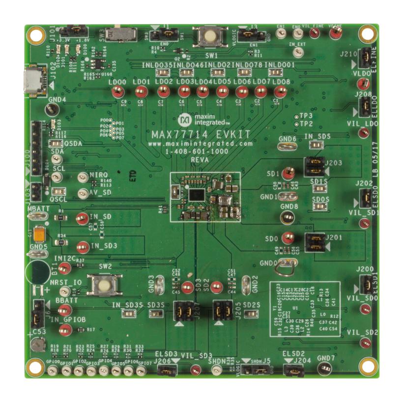 MAX77714EVKIT# EVAL KIT, MULTICHANNEL PWR MANAGEMENT IC MAXIM INTEGRATED / ANALOG DEVICES