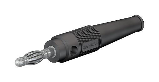 64.9199-21 4MM BANANA PLUG, 32A, 60VDC, BLACK STAUBLI