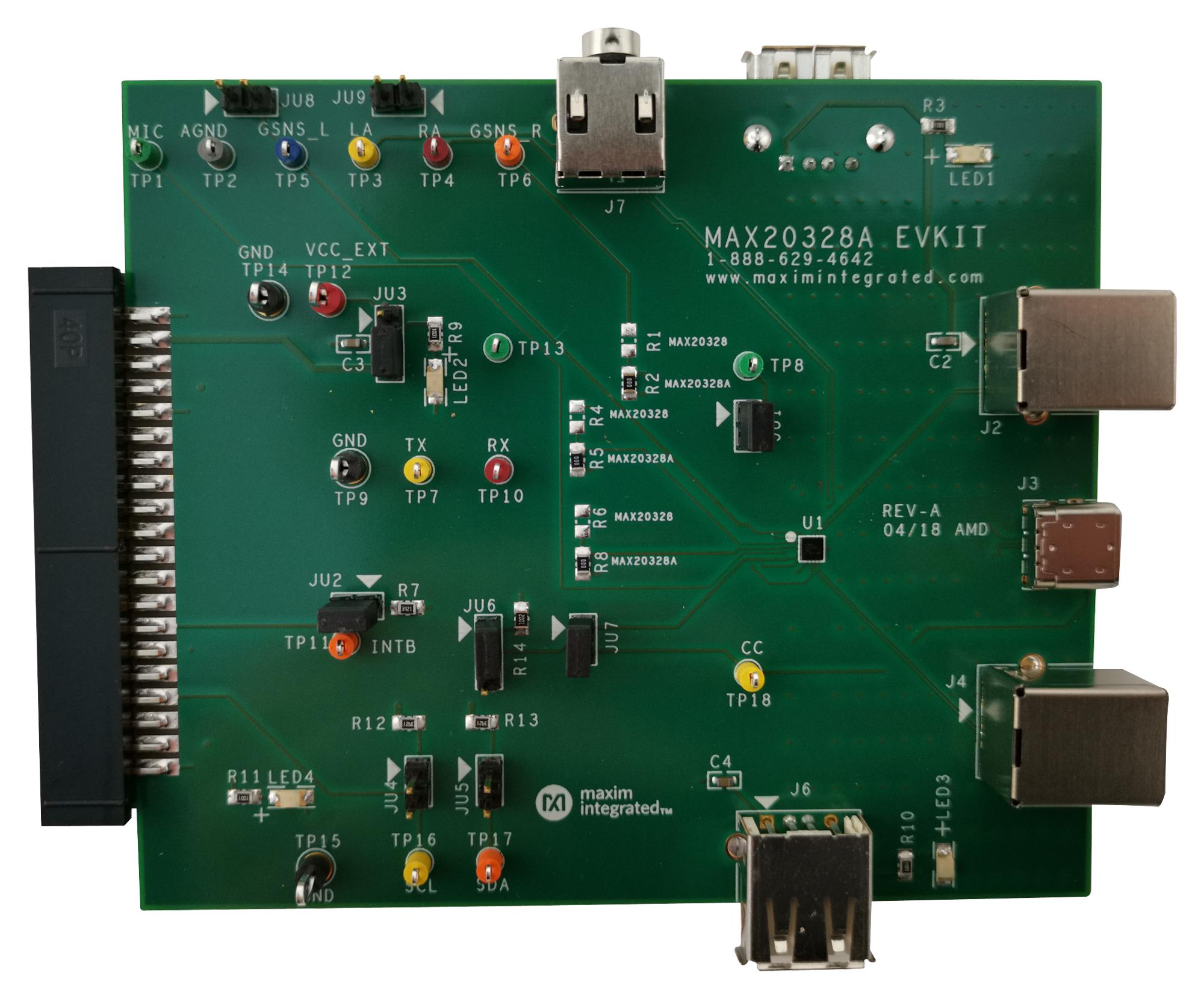 MAX20328AEVKIT# EVALUATION KIT, USB TYPE-C AUDIO ADAPTER MAXIM INTEGRATED / ANALOG DEVICES