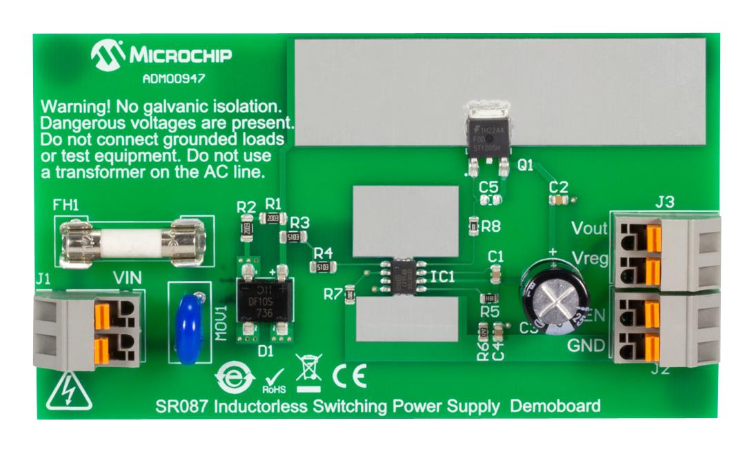 ADM00947 DEMO BOARD, INDUCTORLESS SWITCHING PS MICROCHIP