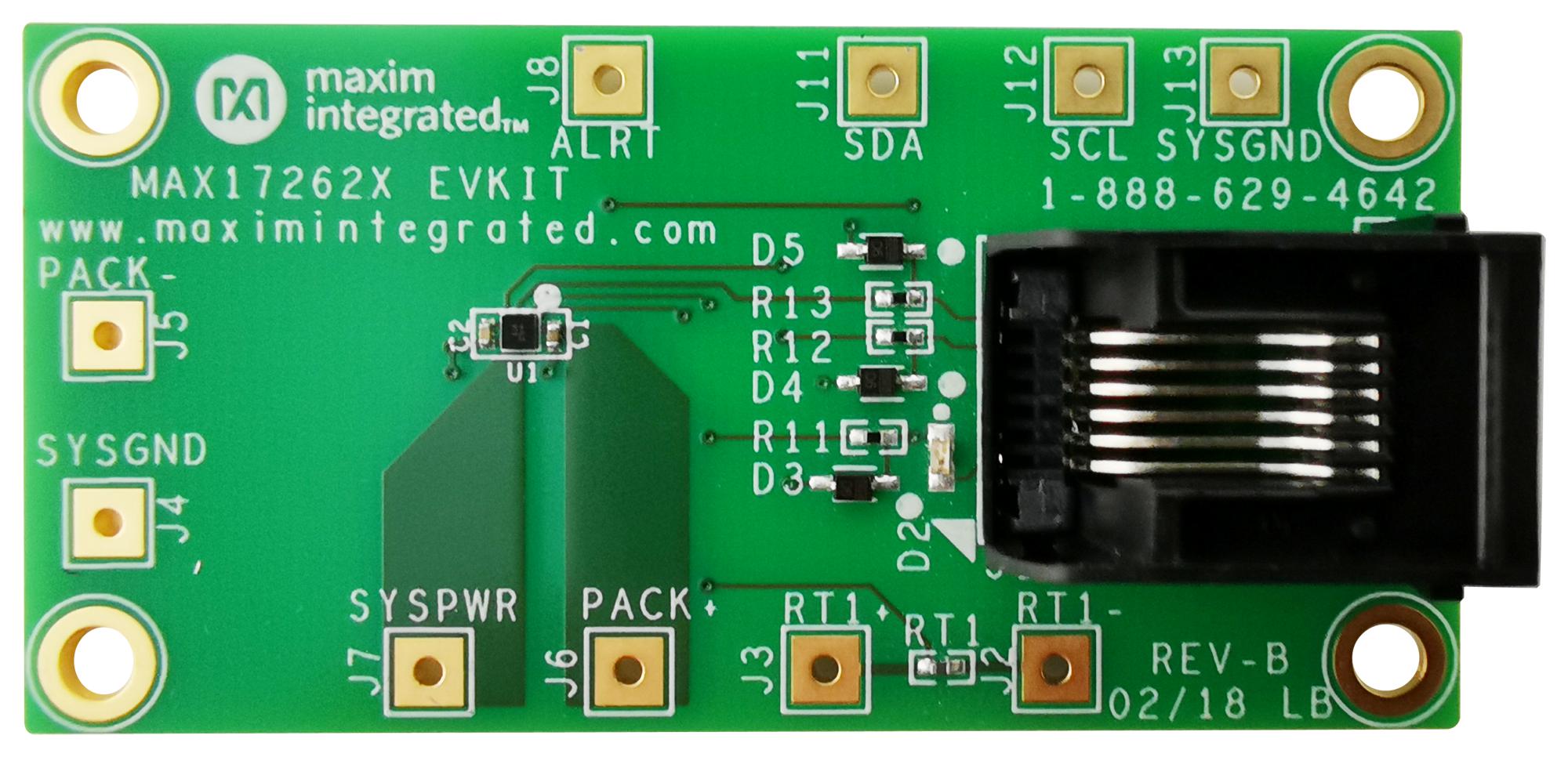 MAX17262XEVKIT# EVAL KIT, FUEL-GAUGE, LI-ION BATTERY MAXIM INTEGRATED / ANALOG DEVICES