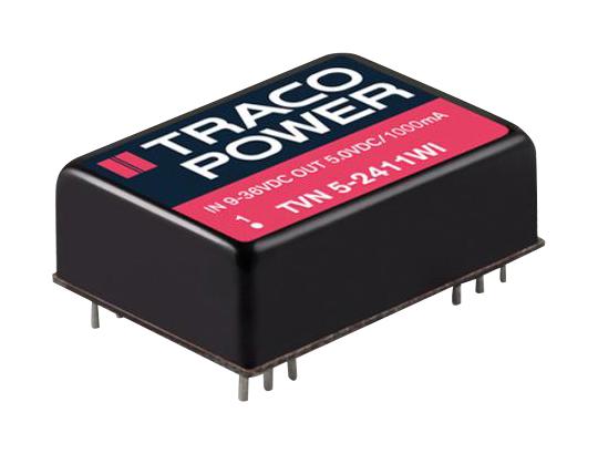 TVN5-4823WI DC-DC CONVERTER, 2 O/P, 5W TRACO POWER