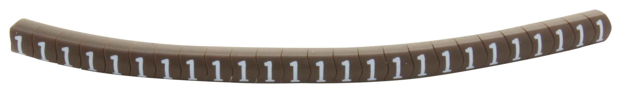 901-11001 CABLE MARKER, PRE PRINTED, PVC, BROWN HELLERMANNTYTON