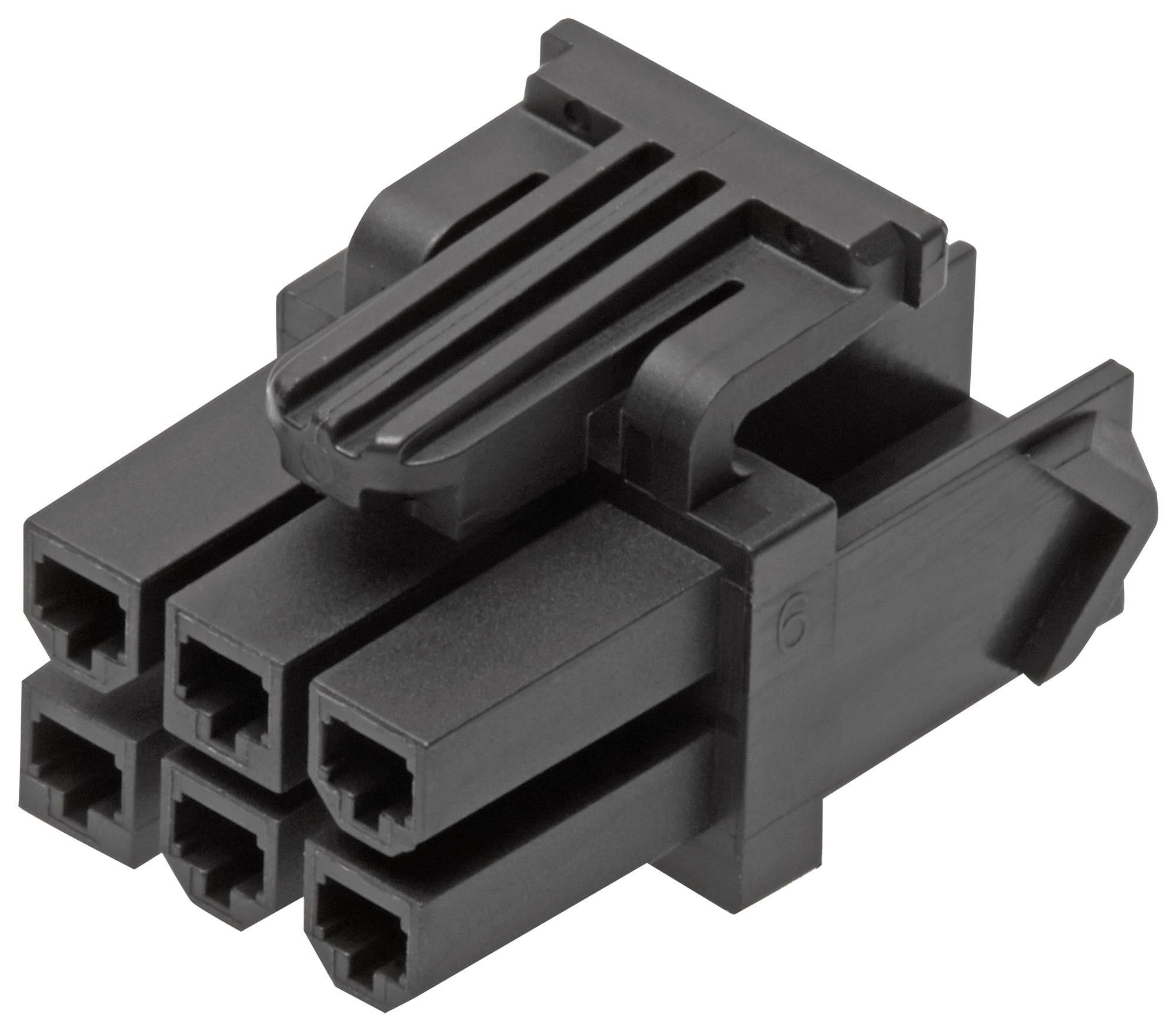 172708-0116 RECEPTACLE HOUSING, 16POS, NYLON, BLACK MOLEX