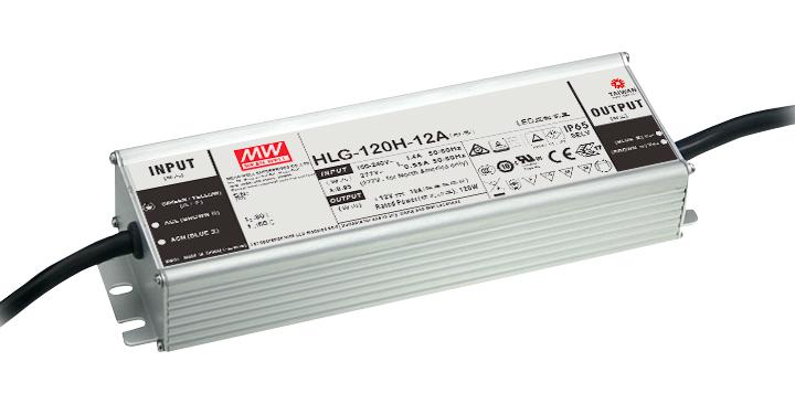 HLG-120H-24 LED DRIVER PSU, AC-DC, 24V, 5A MEAN WELL