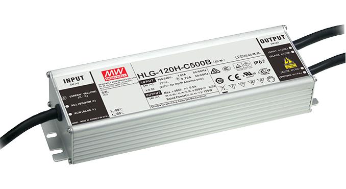 HLG-120H-24B LED DRIVER PSU, AC-DC, 24V, 5A MEAN WELL