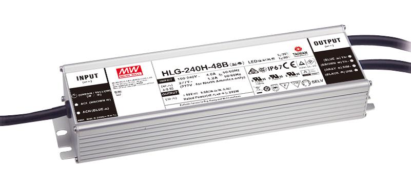 HLG-240H-12B LED DRIVER PSU, AC-DC, 12V, 16A MEAN WELL