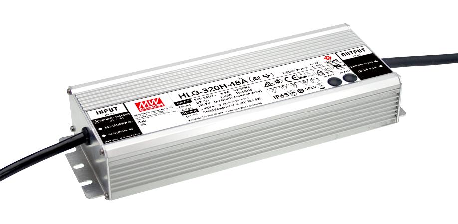 HLG-320H-48 LED DRIVER PSU, AC-DC, 48V, 6.7A MEAN WELL