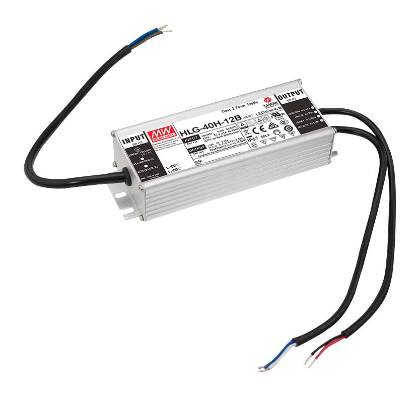 HLG-40H-12B LED DRIVER PSU, AC-DC, 12V, 3.33A MEAN WELL