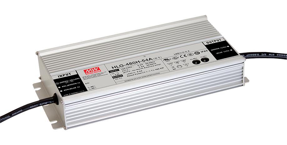 HLG-600H-48A LED DRIVER PSU, AC-DC, 48V, 12.5A MEAN WELL