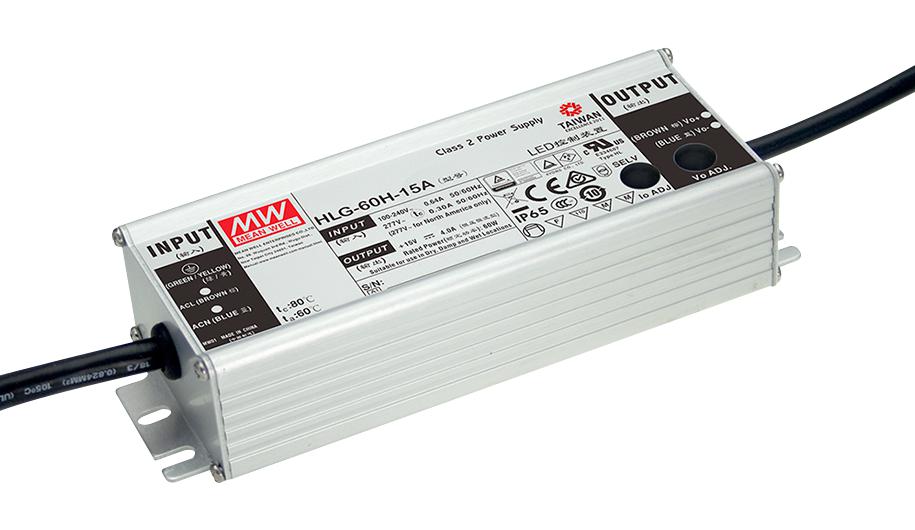 HLG-60H-48A LED DRIVER PSU, AC-DC, 48V, 1.3A MEAN WELL