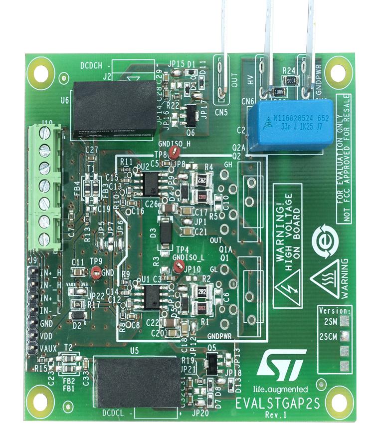 EVALSTGAP2SCM DEMO BOARD, ISOLATED GATE DRIVER STMICROELECTRONICS