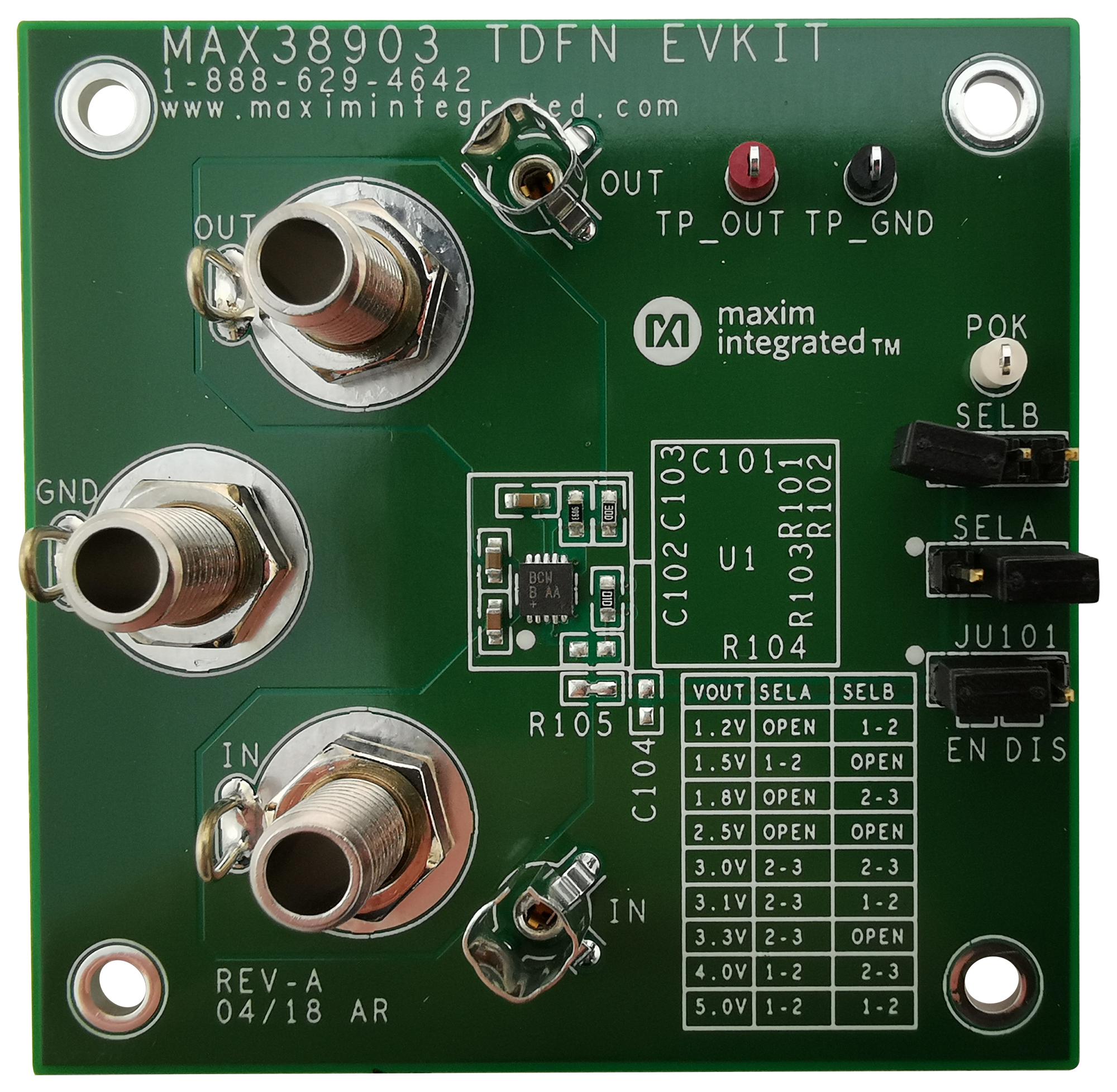 MAX38903EVKIT#TDFN EVAL KIT, LOW NOISE LDO LINEAR REGULATOR MAXIM INTEGRATED / ANALOG DEVICES