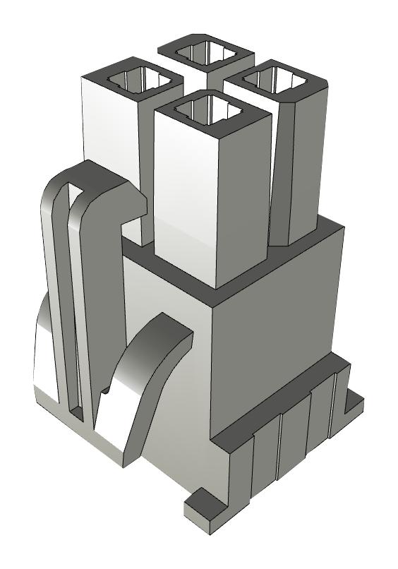 IPBD-02-D RCPT HOUSING, 4POS, LCP, 4.19MM SAMTEC