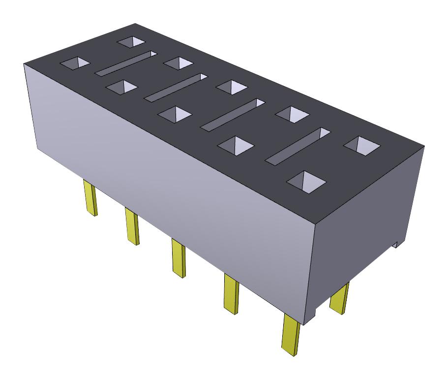 HLE-105-02-L-DV-TE CONNECTOR, RCPT, 10POS, 2ROW, 2.54MM SAMTEC