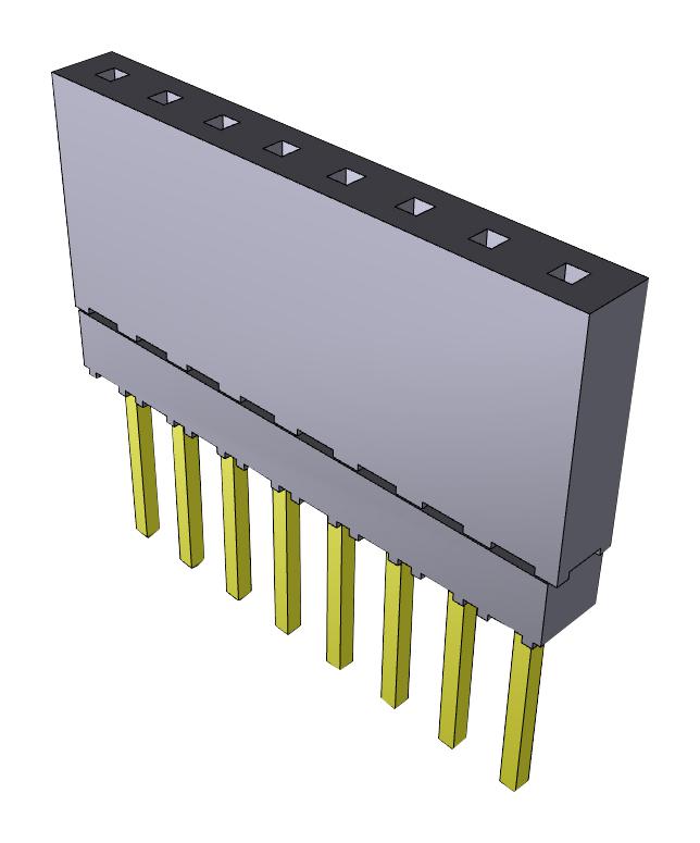 ESQ-108-13-G-S CONNECTOR, 8POS, RCPT, 2.54MM, THT SAMTEC