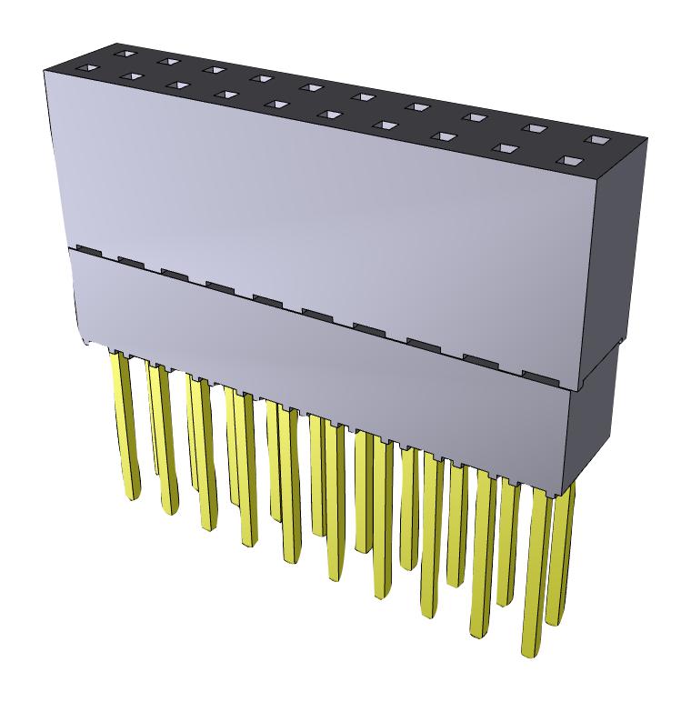 ESQ-110-24-T-D CONNECTOR, 20POS, RCPT, 2.54MM, THT SAMTEC