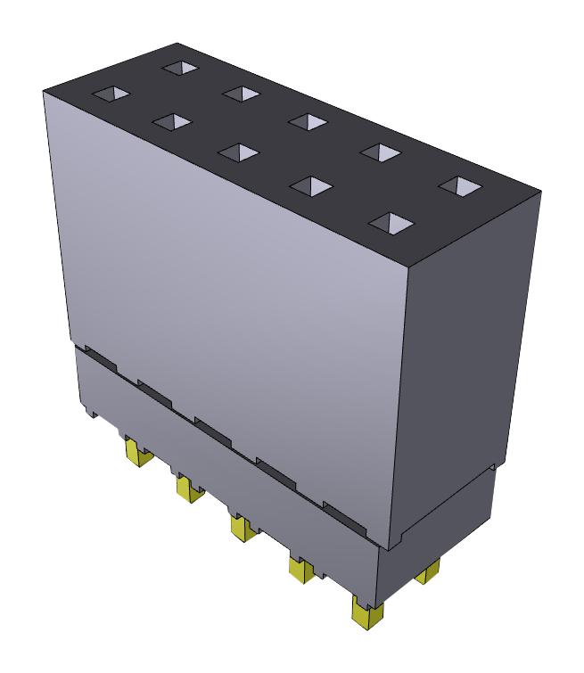 ESQ-105-12-T-D CONNECTOR, 10POS, RCPT, 2.54MM, THT SAMTEC