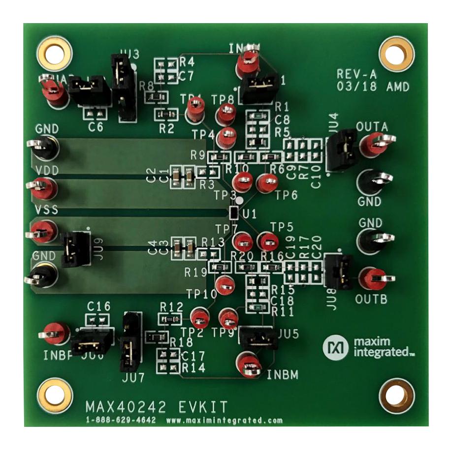 MAX40242EVKIT# EVALUATION KIT, OPERATIONAL AMPLIFIER MAXIM INTEGRATED / ANALOG DEVICES