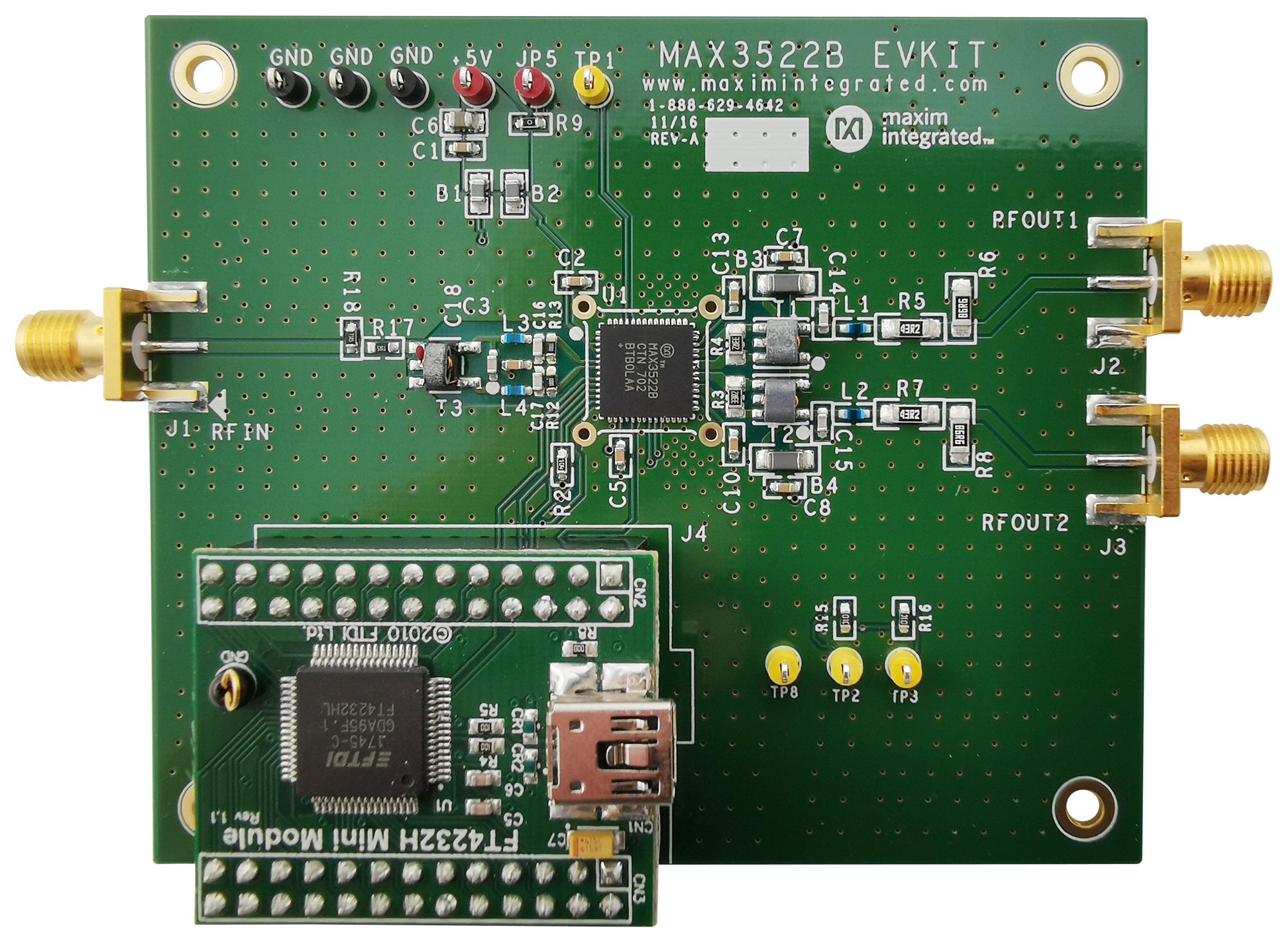 MAX3522BEVKIT# EVAL KIT, PROGRAMMABLE GAIN AMPLIFIER MAXIM INTEGRATED / ANALOG DEVICES