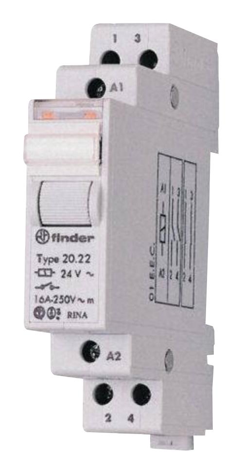 202890240000 POWER RELAY, DPST-NO, 16A, 24VDC FINDER