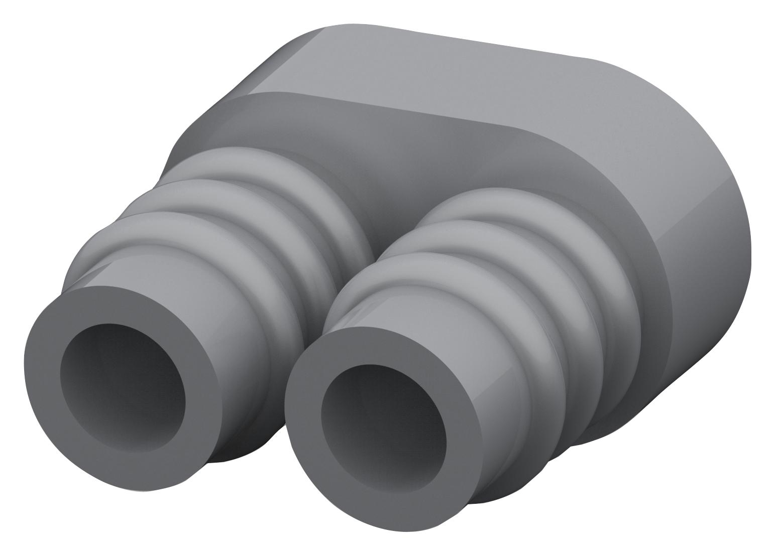 2213782-2 WIRE SEAL, 2POS, SILICONE RUBBER, GREY TE CONNECTIVITY