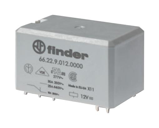 662282300000 POWER RELAY, DPDT, 230VAC, 30A, THT FINDER