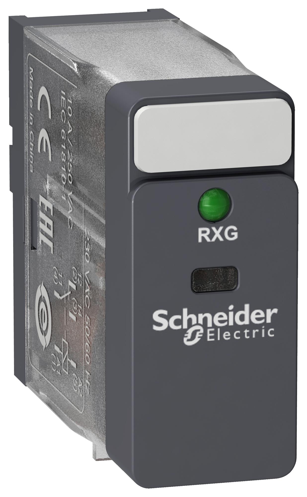 RXG13F7 POWER RELAY, SPDT, 10A, 250VAC SCHNEIDER ELECTRIC