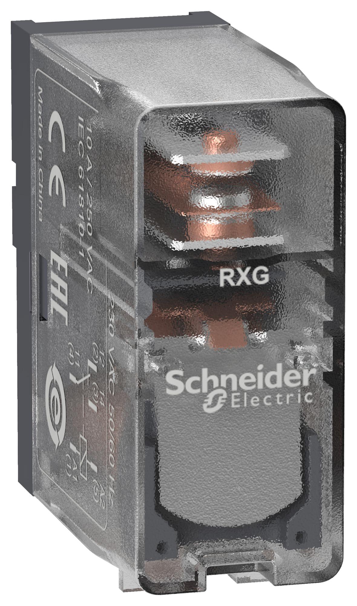 RXG15F7 POWER RELAY, SPDT, 10A, 250VAC SCHNEIDER ELECTRIC