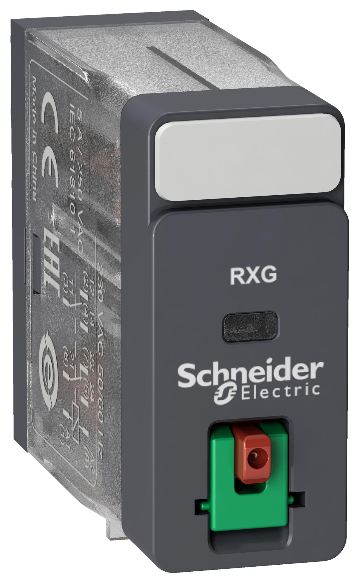 RXG21B7 POWER RELAY, DPDT, 5A, 250VAC SCHNEIDER ELECTRIC