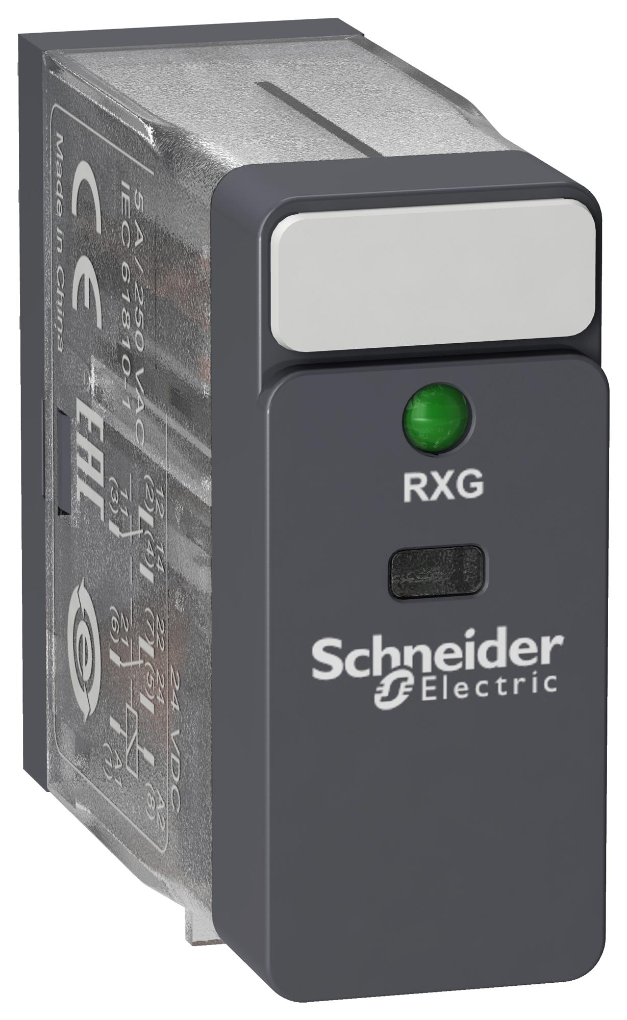 RXG23BD POWER RELAY, DPDT, 5A, 250VAC SCHNEIDER ELECTRIC