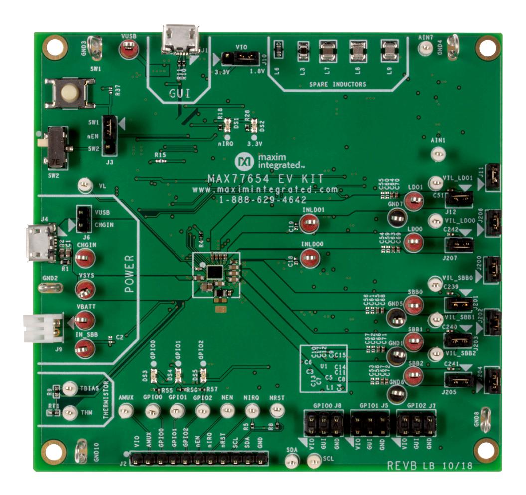 MAX77654EVKIT# EVAL BRD, MULTIFUNCTION POWER MANAGEMENT MAXIM INTEGRATED / ANALOG DEVICES
