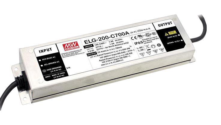 ELG-200-C1050-3Y LED DRIVER, CONSTANT CURRENT, 199.5W MEAN WELL