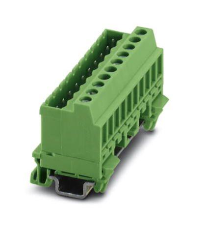 MSTBVK 2,5/10-G-5,08 DIN RAIL TB, PLUG-IN BLOCK, 10WAY, 12AWG PHOENIX CONTACT