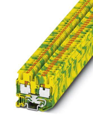 MPT 2,5-PE DINRAIL TERMINAL, 2WAY, 12AWG, GRN/YEL PHOENIX CONTACT