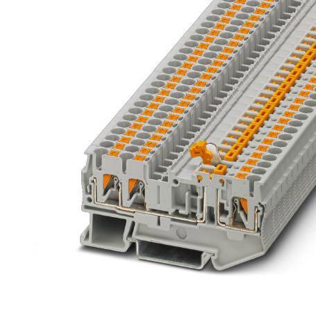 PT 2,5-TWIN-MT DINRAIL TERMINAL BLOCK, 3WAY, 12AWG, GRY PHOENIX CONTACT