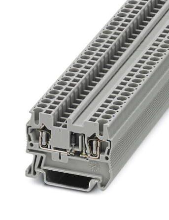 ST 2,5-DIO/R-L DINRAIL TERMINAL BLOCK, 2WAY, 12AWG, GRY PHOENIX CONTACT