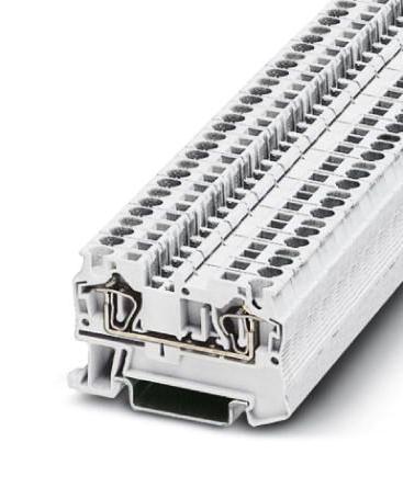 ST 4 WH DINRAIL TERMINAL BLOCK, 2WAY, 10AWG, WHT PHOENIX CONTACT