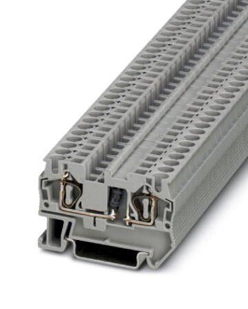 ST 4-DIO 1N 5408/L-R DINRAIL TERMINAL BLOCK, 2WAY, 10AWG, GRY PHOENIX CONTACT