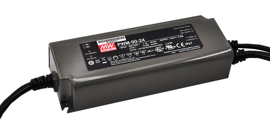 PWM-90-12DA LED DRIVER, CONSTANT VOLTAGE, 90W MEAN WELL