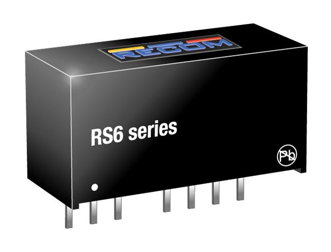 RS6-2412D DC-DC CONVERTER, 2 O/P, 6W RECOM POWER