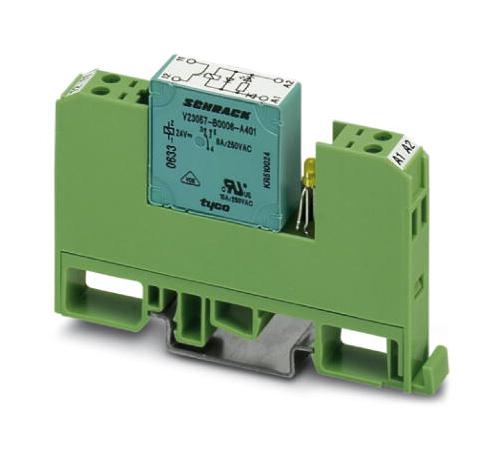 EMG 10-REL/KSR-G 24/ 2-LC POWER RELAY, SPST-NC, 24VDC, 6A/DIN RAIL PHOENIX CONTACT