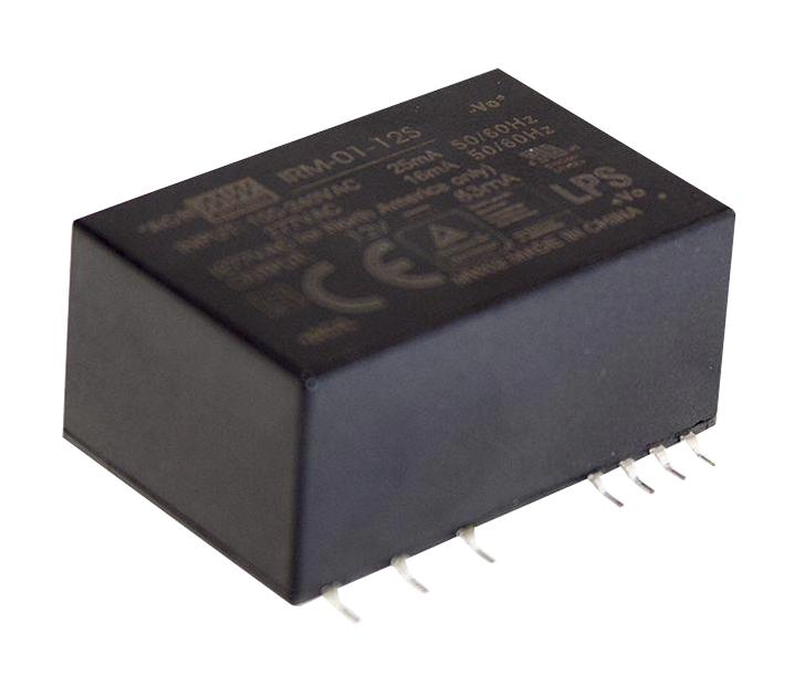 IRM-01-5S POWER SUPPLY, AC-DC, 5V, 0.2A MEAN WELL